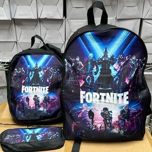 Fortnite Backpack Set with Lunch Bag and Pencil Case